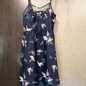 Xhilaration - Floral /Birds - High Low Dress - XS